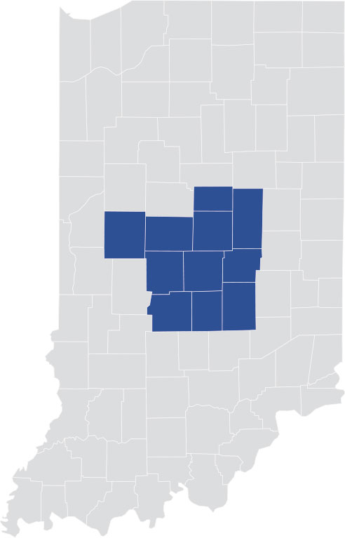 Areas We Serve in Central Indiana